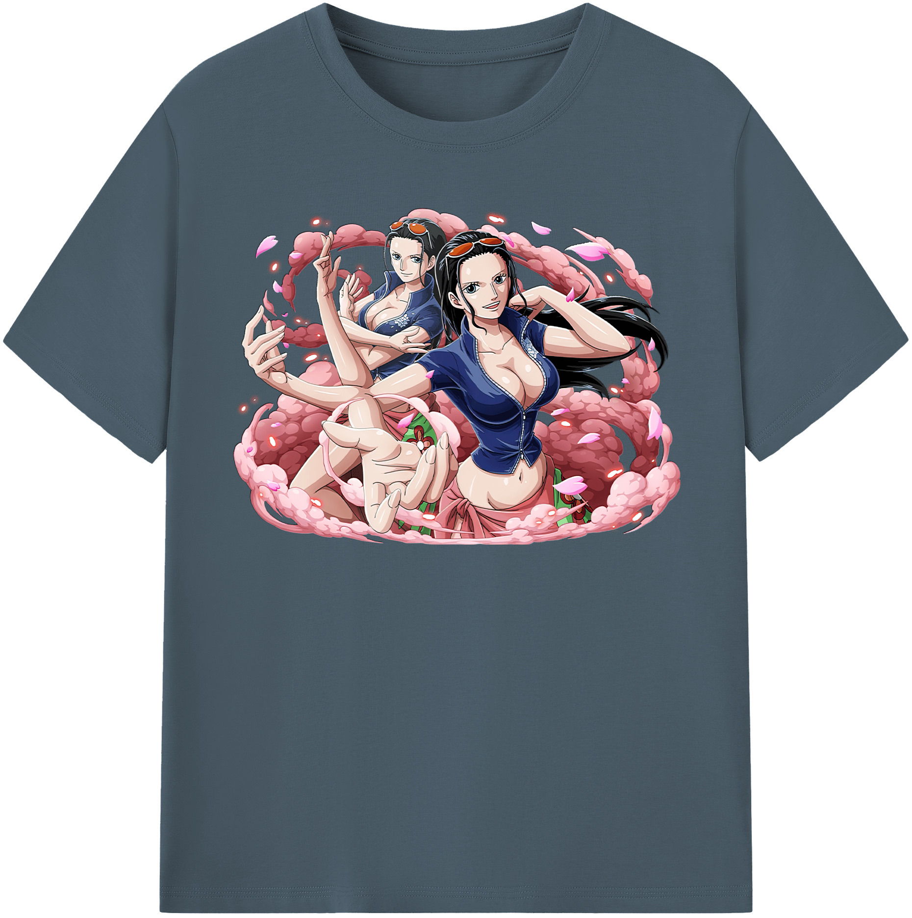 ワンピース ニコ・ロビン ONE PIECE Nico Robin 綿100％半袖Tシャツ（フロントプリント）